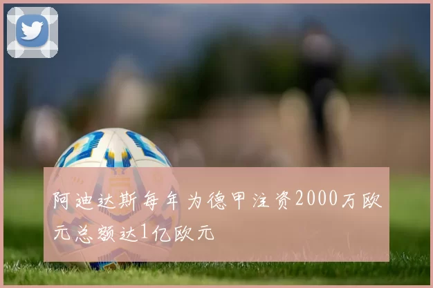 阿迪达斯每年为德甲注资2000万欧元总额达1亿欧元